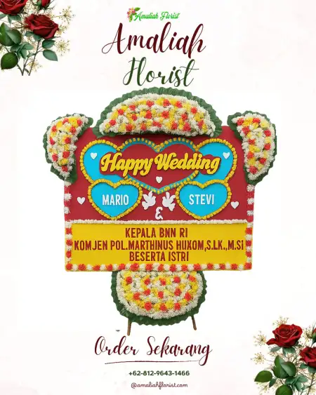 Papan Bunga Pernikahan Montong
